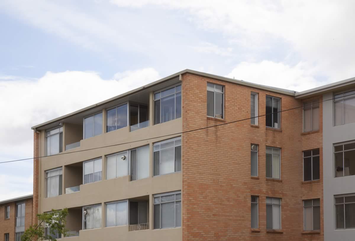 Flats in Runnymede Street 2015 on the site of former house Brae Lynden