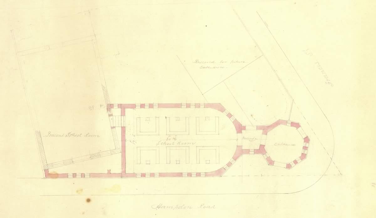 Battery Point Hall Plan 1866