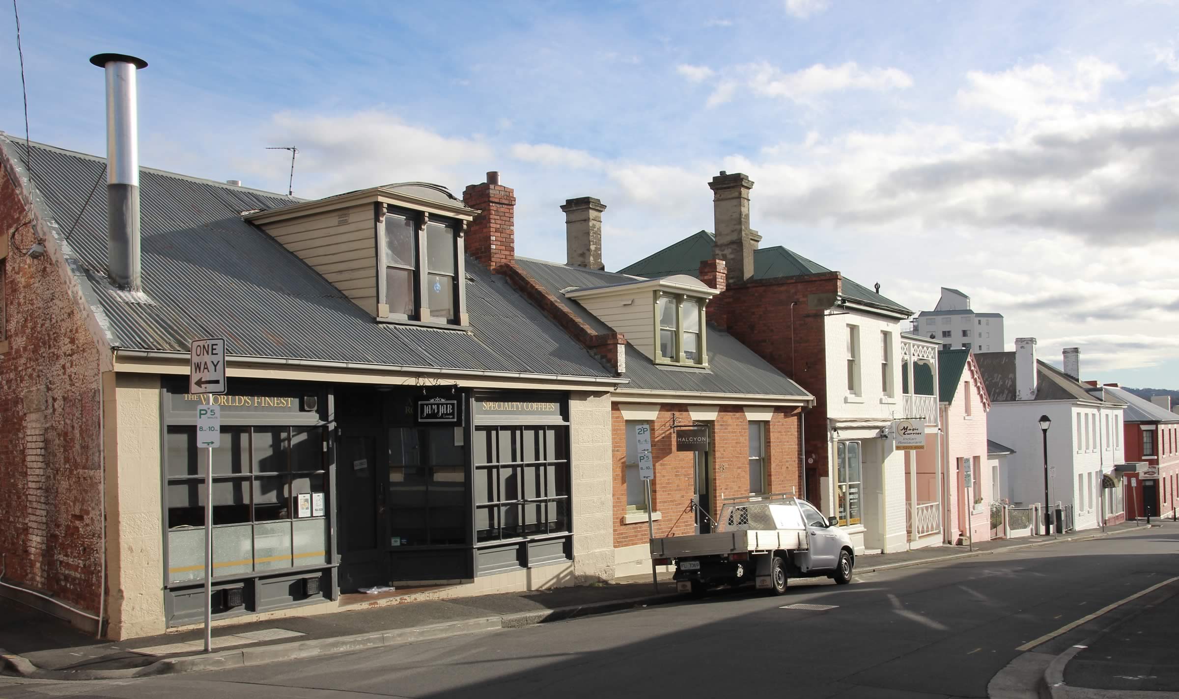 Hampden Road shops In Bobby’s Footsteps Battery Point History Walk