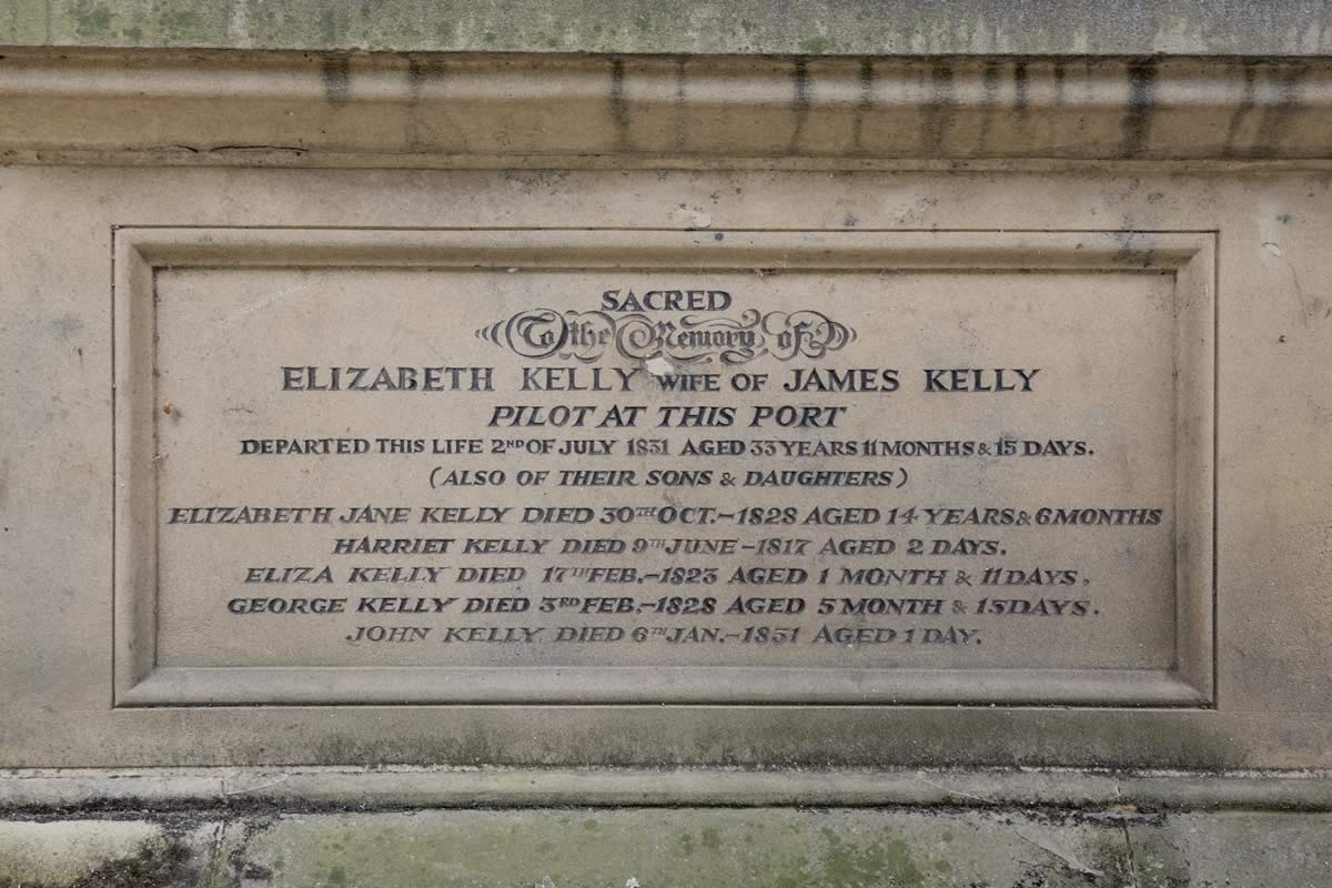 Kelly family grave in St David’s Park 2015