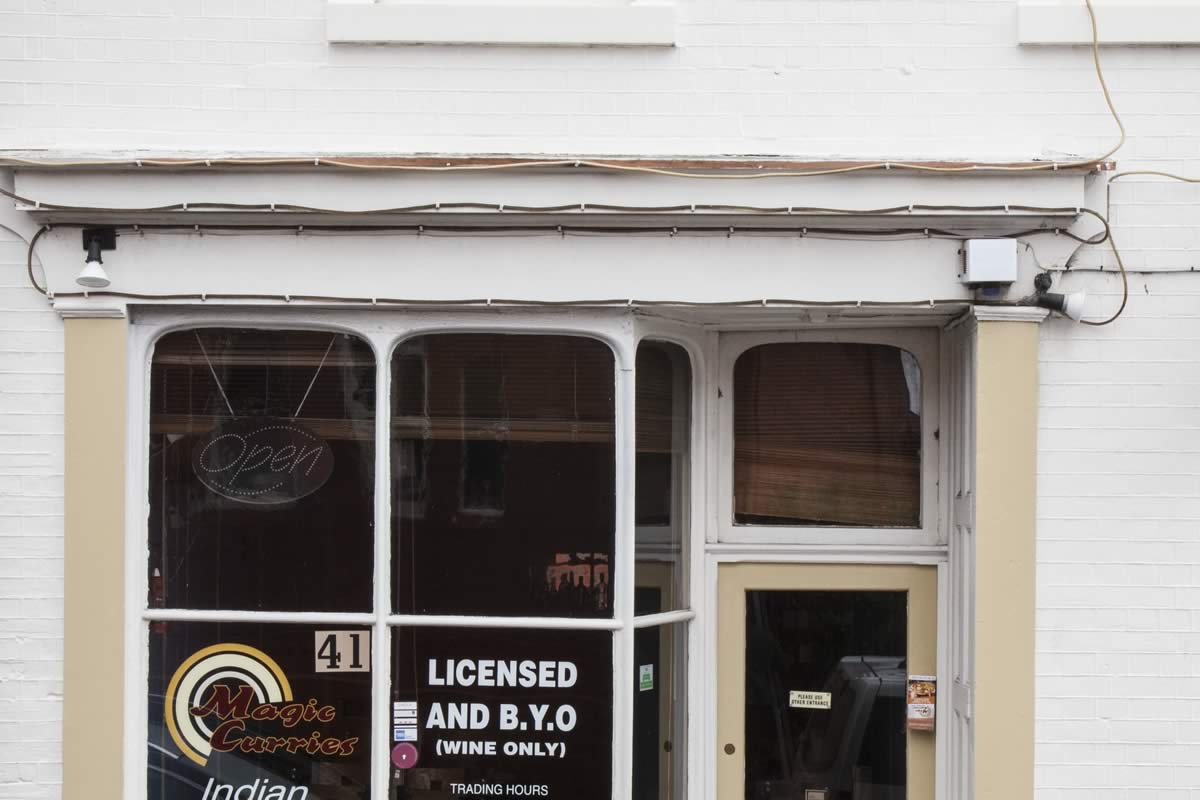 Shop doorway in Hampden Road of South Street much as it was when it was built 2015